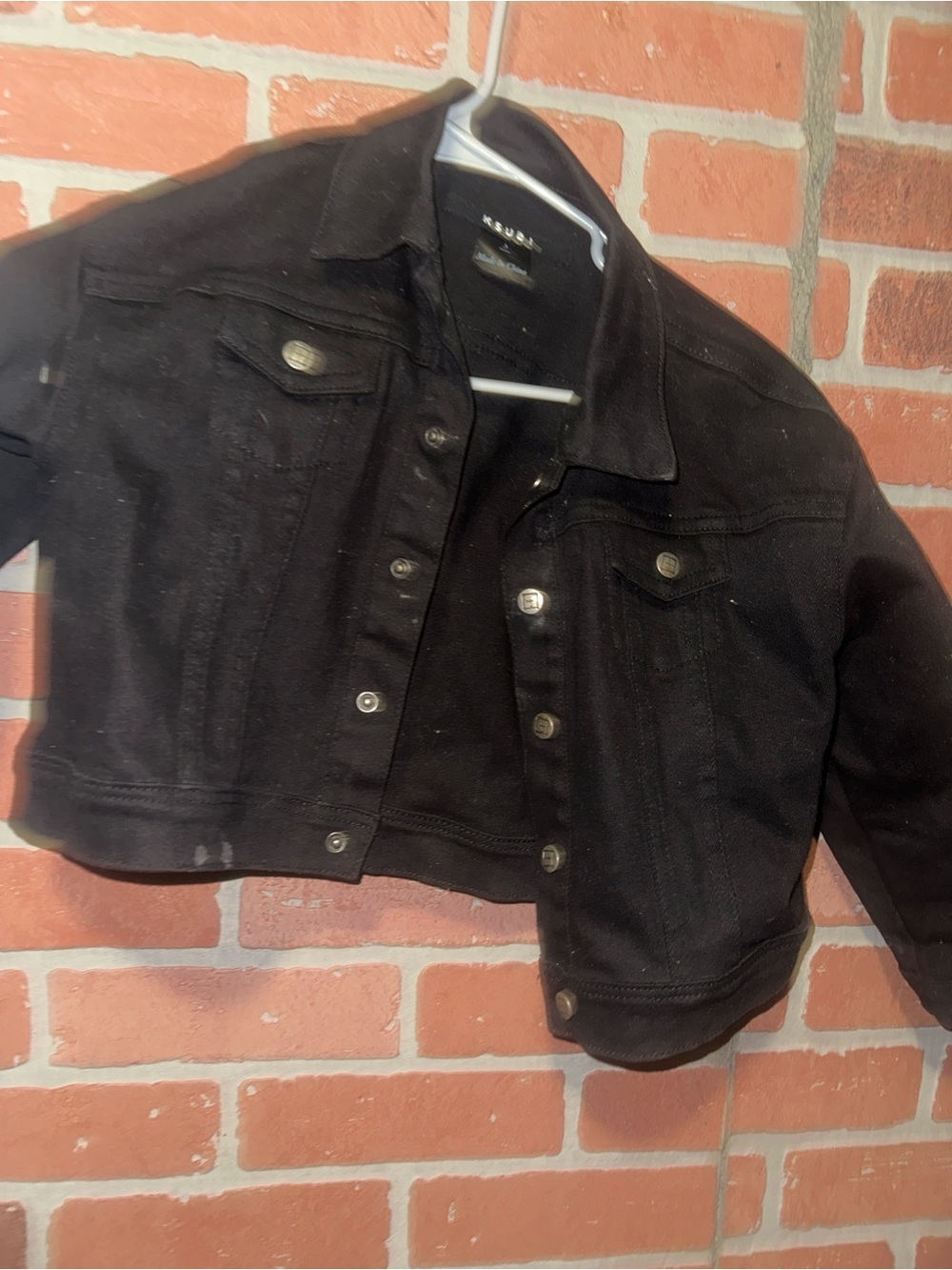 Ksubi Black Cropped Denim Jacket